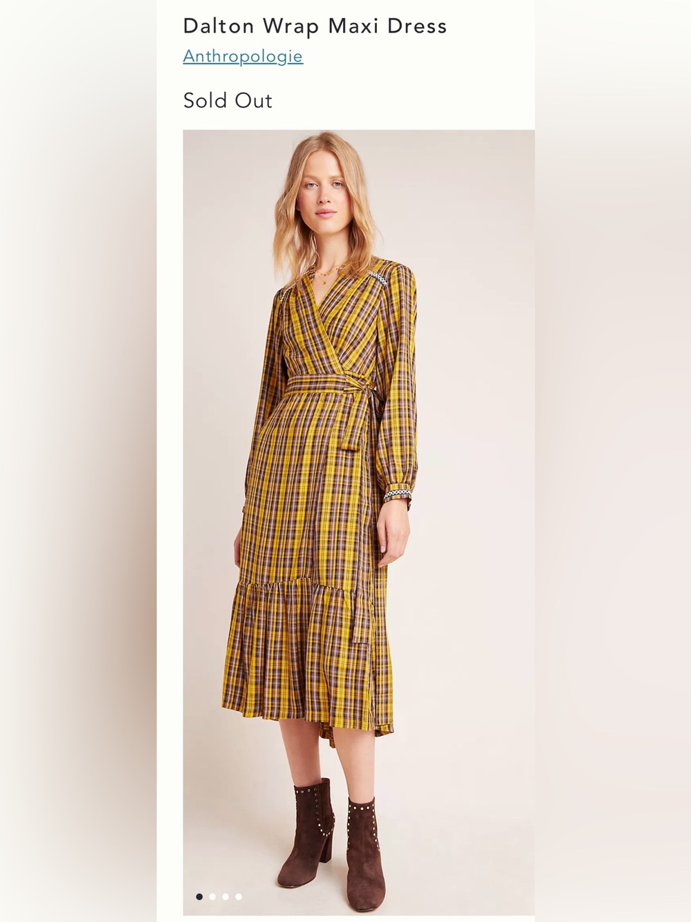 Anthropologie Dalton Wrap Maxi Dress
